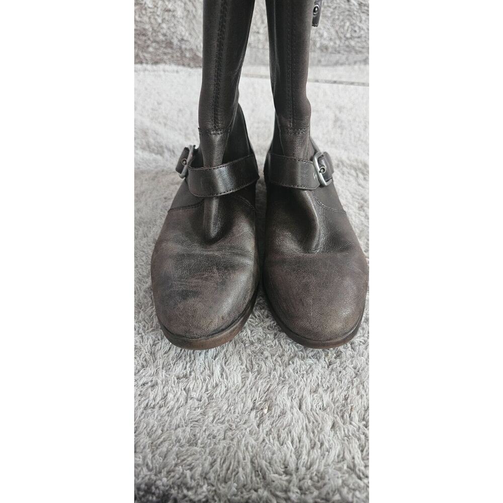 Ugg Boots Womens Sz 5 Frances Brown Leather Ankle 2 Buckle‎ Pull On Booties - Picture 2 of 7